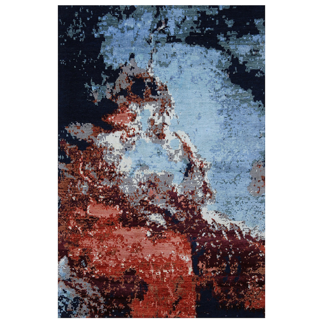 Geometric Hand Knotted 157cm X 234cm Area Rug