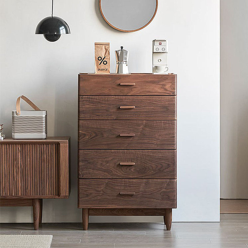 Small Indoor Storage Drawer Sideboard, Brown