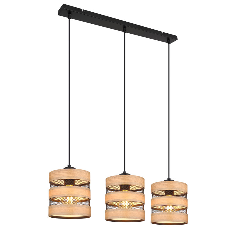 Adirah 3 - Light Matte Black Pendant
