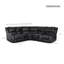 Canapé modulaire inclinable en similicuir 6 pièces avec console de rangement et porte-gobelets 6 pièces-849373033