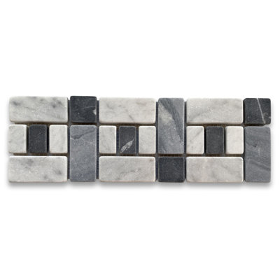 Carreau de mosaïque en marbre 4 po x 12 po