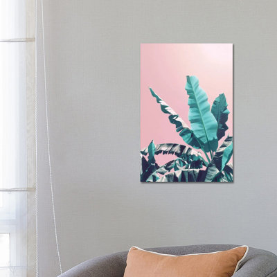 Bananas On Pink - Wrapped Canvas Gallery-Wrapped Canvas Giclée