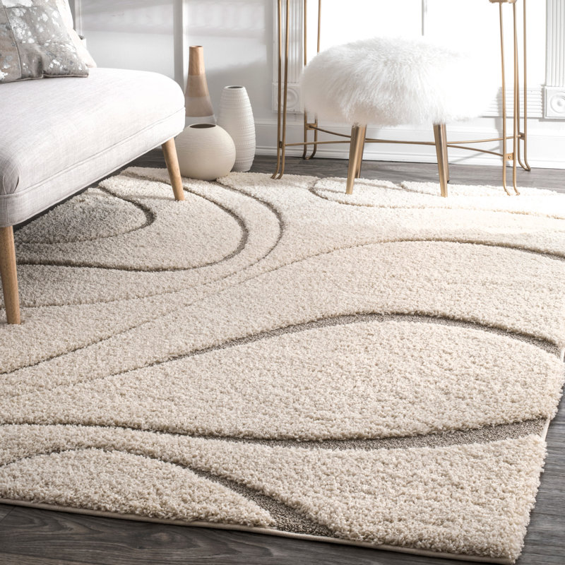Abstract Shag Area Rug, Rectangle 279 x 366cm