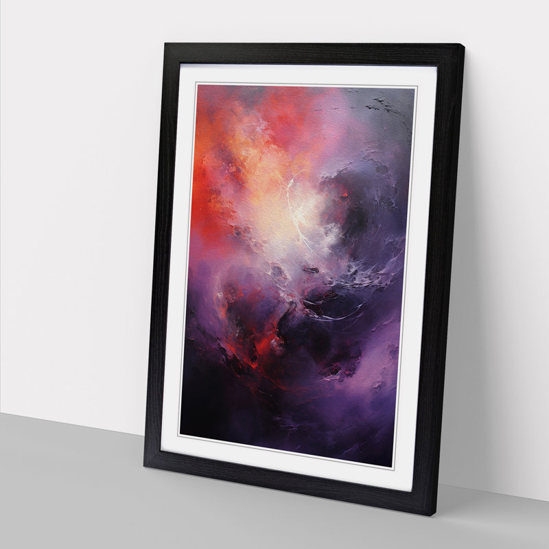 Single Picture Frame Print on Wood, 46cm H x 34cm W, Black Framed