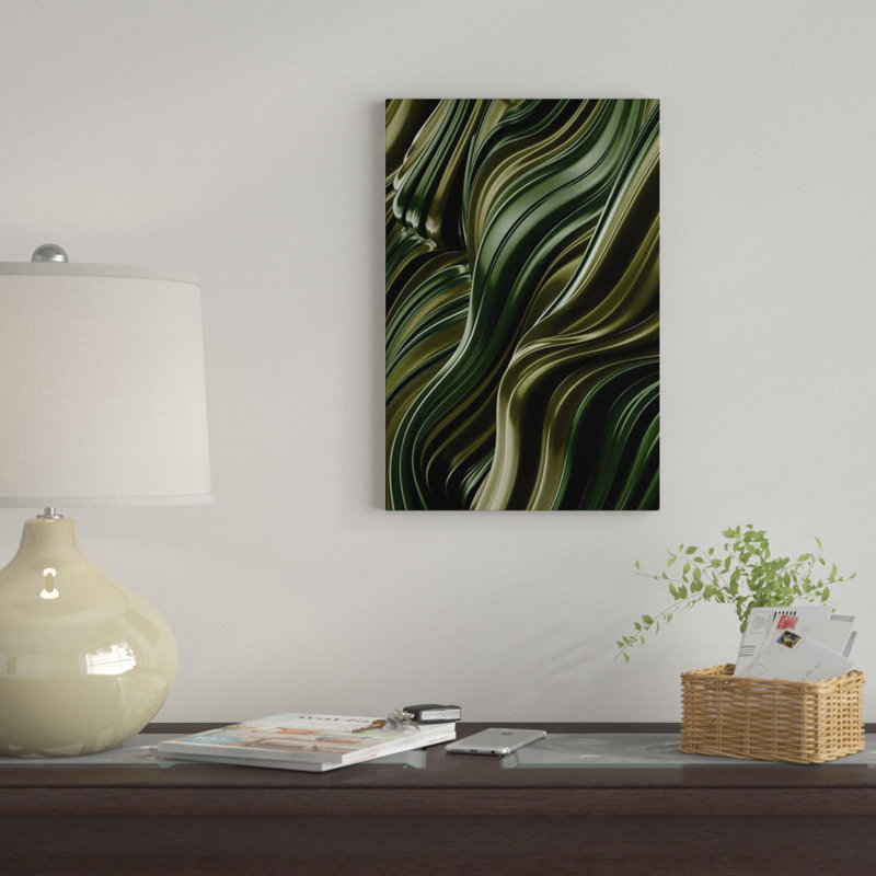 « green wave, vertical » par danny fabrice, reproduction d’impression sur toile tendue, H 12 po x l 8 po x P 0,75 po