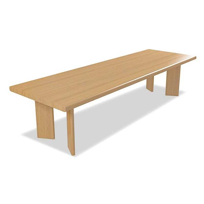 Table de conférence moderne en bois massif nordique, H 29,53 po x L 78,74 po x l 31,5 po