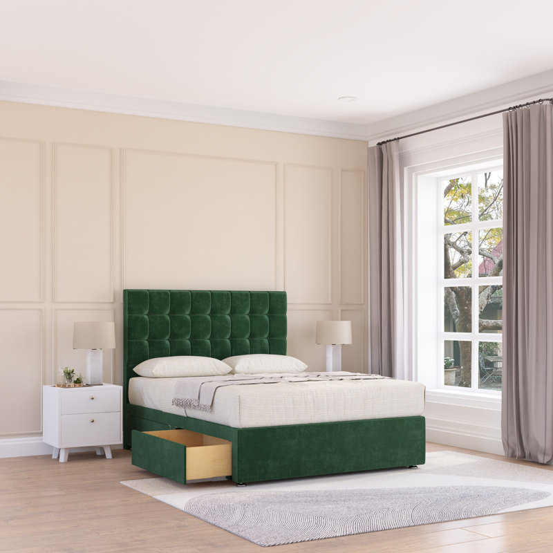 Upholstered Bed, Kingsize (5'), Emerald