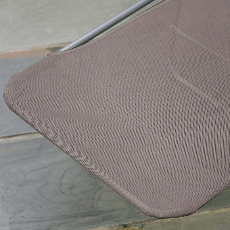 Outsunny Folding Chaise Lounge Chair with 5-Position Reclining Back, Brown