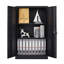 Armoire de rangement en métal avec portes verrouillables et tablette réglable