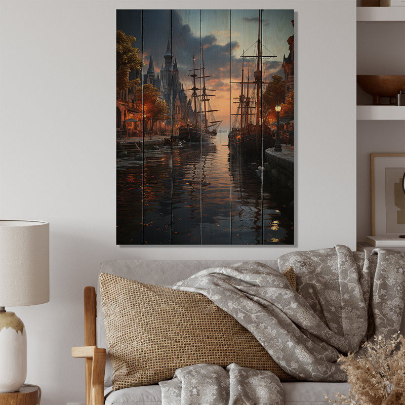 Allemagne, Allemagne, vue sur bois, H 20 po x l 10 po x P 0,78 po