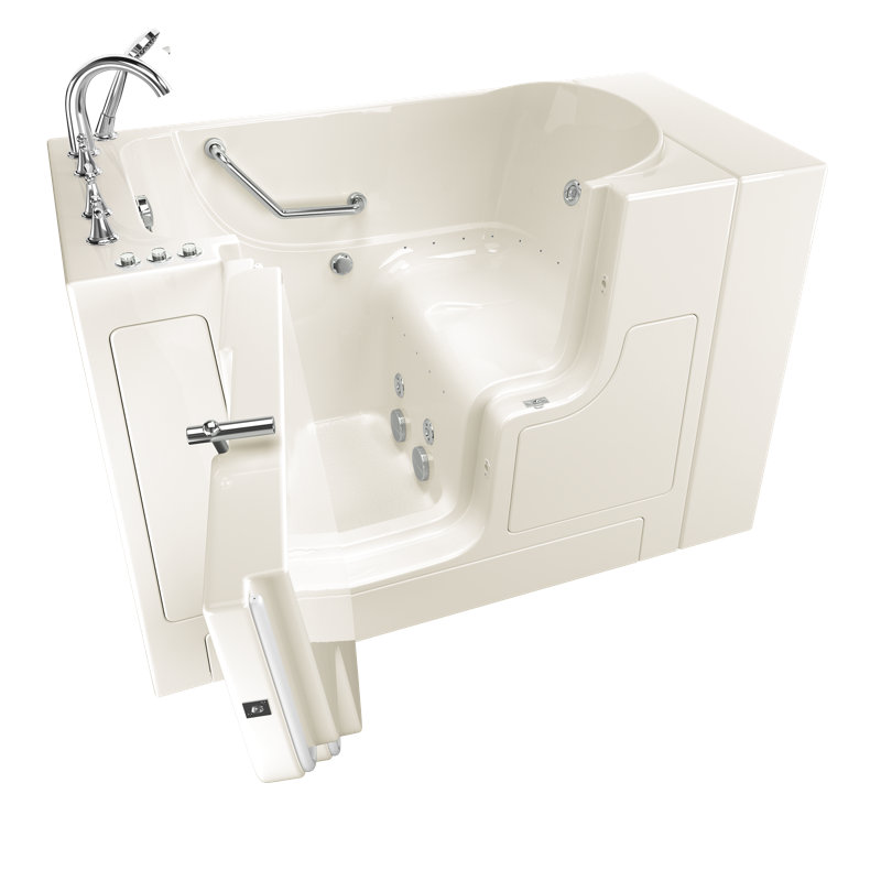 Baignoire à porte 52 po x 30 po Combinaton, Lin, Gauche