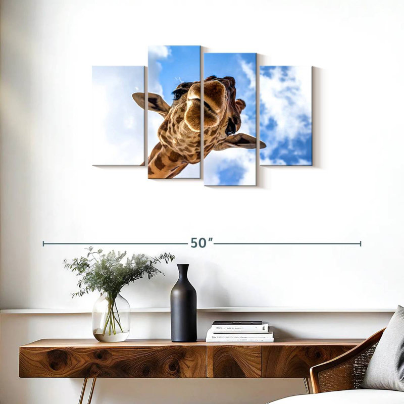 Brampt Curious Giraffe, 22" H x 36" W