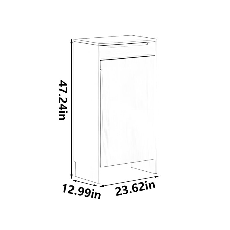 Rangement à chaussures moderne et simple, H 47,24 po x l 23,62 po x P 12,99 po