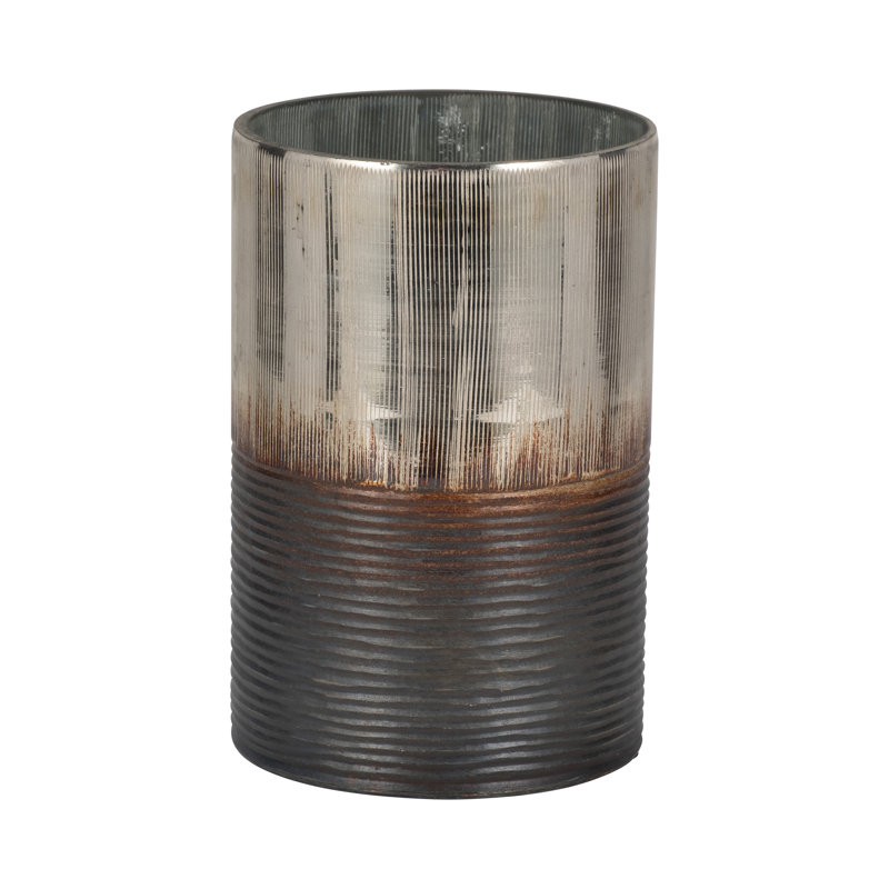 Dirks Glass Vases Modern Decorative Ribbed Cylinder Vase in High-Quality Glass - Sleek Contemporary Single Piece with Textured Detail for Stylish Accent Display
