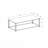 Transitional Rectangular Accent Cocktail Coffee Table 42" L Brown Tile Brown Metal