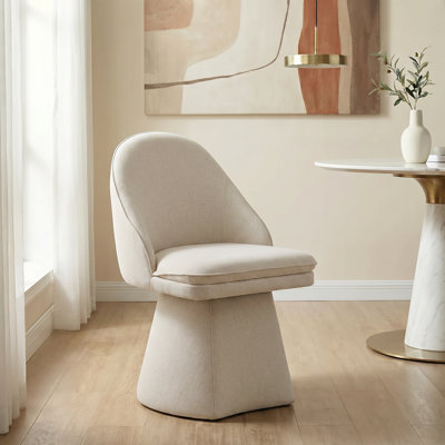 Lomena Swivel Fabric Upholstered Dining Chair