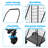 Shopping Cart With Shelf,Grocery Cart On Wheels, Foldable Utility Shopping Carts With 360° Rolling Swivel Wheels For Groceries Laundry-134443428-134443425