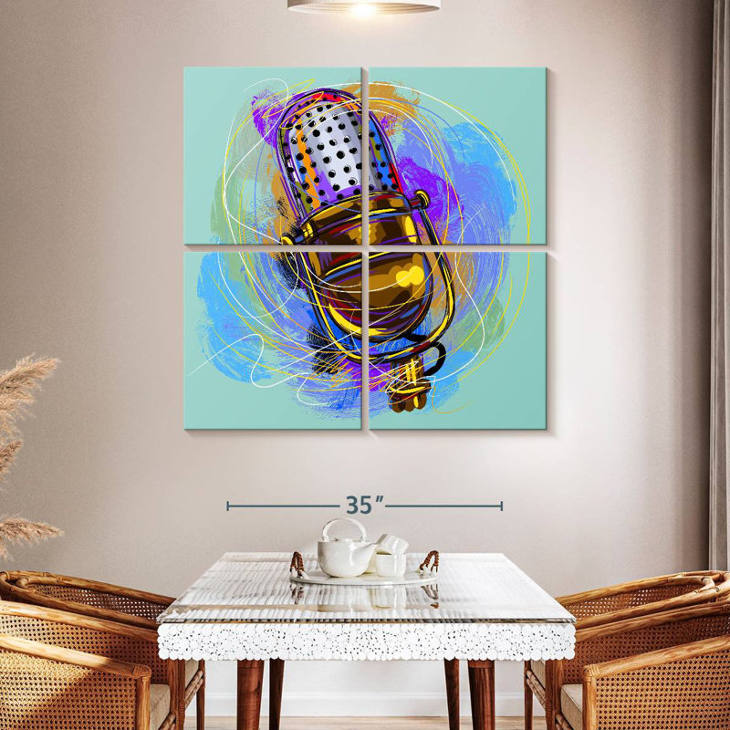 Abarca Scribbled Microphone, 45" H x 45" W