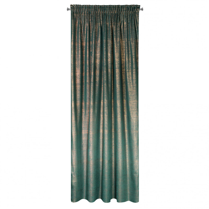Cima Slot Top Blackout Curtain, Dark Turquoise
