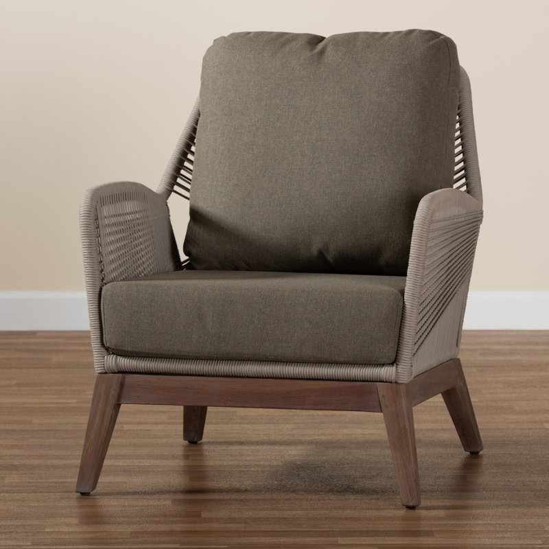 Gray Handcrafted Metal Accent Chair with Spot Pattern