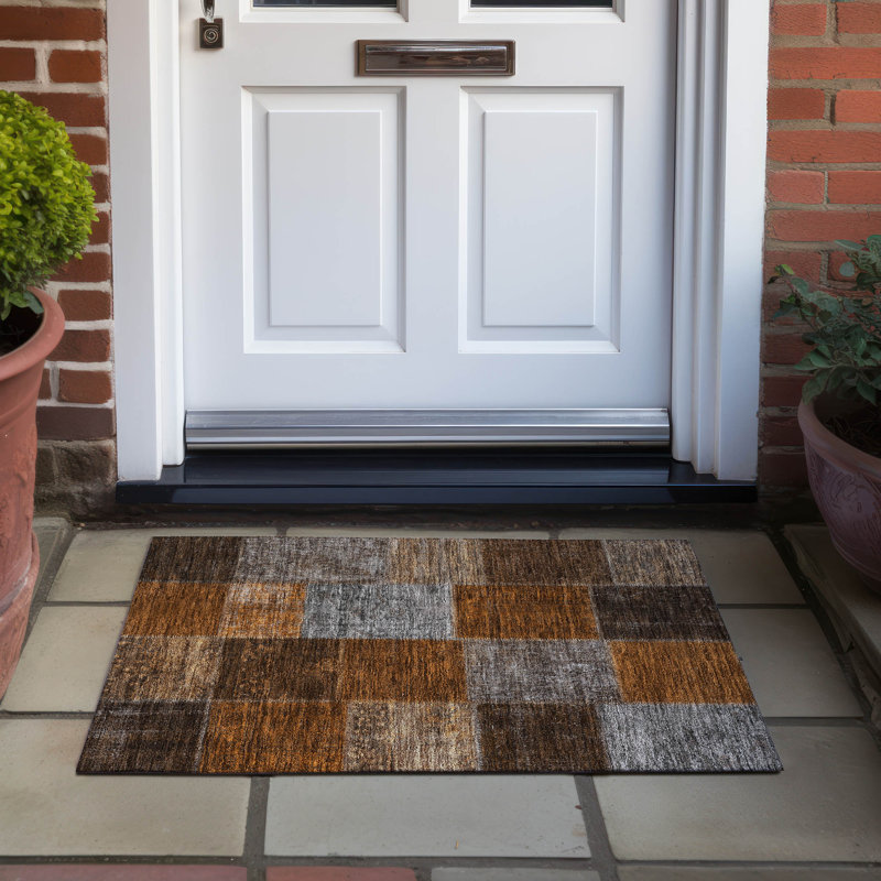 Fareham Washable Patchwork Indoor / Outdoor Rug, Rectangle 1'8" x 2'6"