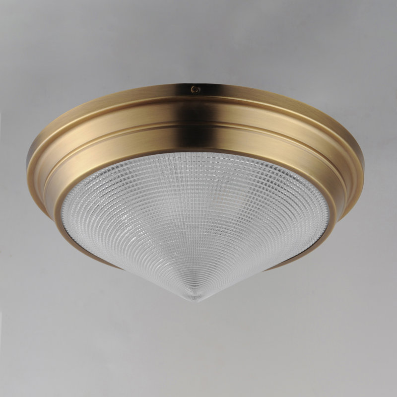Hargreaves-Flush Mount, Natural Aged Brass
