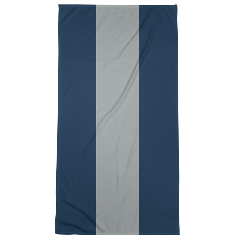Cotton Blend Beach Towel, Blue/Gray