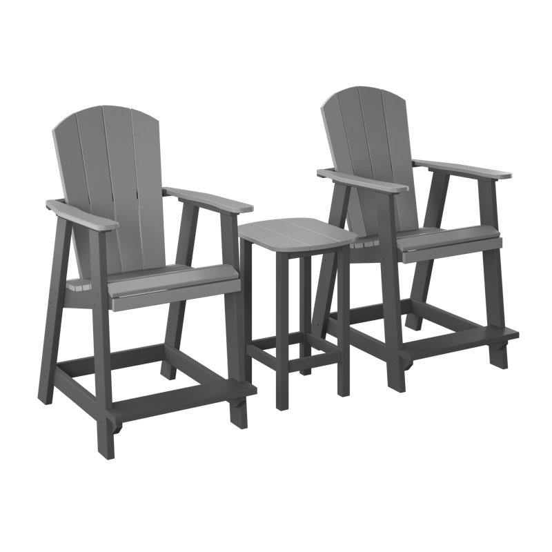  Ensemble de balcon gris clair et gris anthracite, Gris clair / Charbon