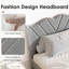 Lit plateforme en tissu d'ameublement