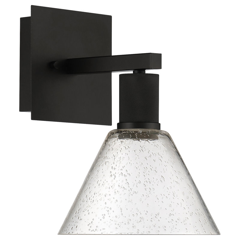 Southglenn Steel Armed Sconce, Matte Black