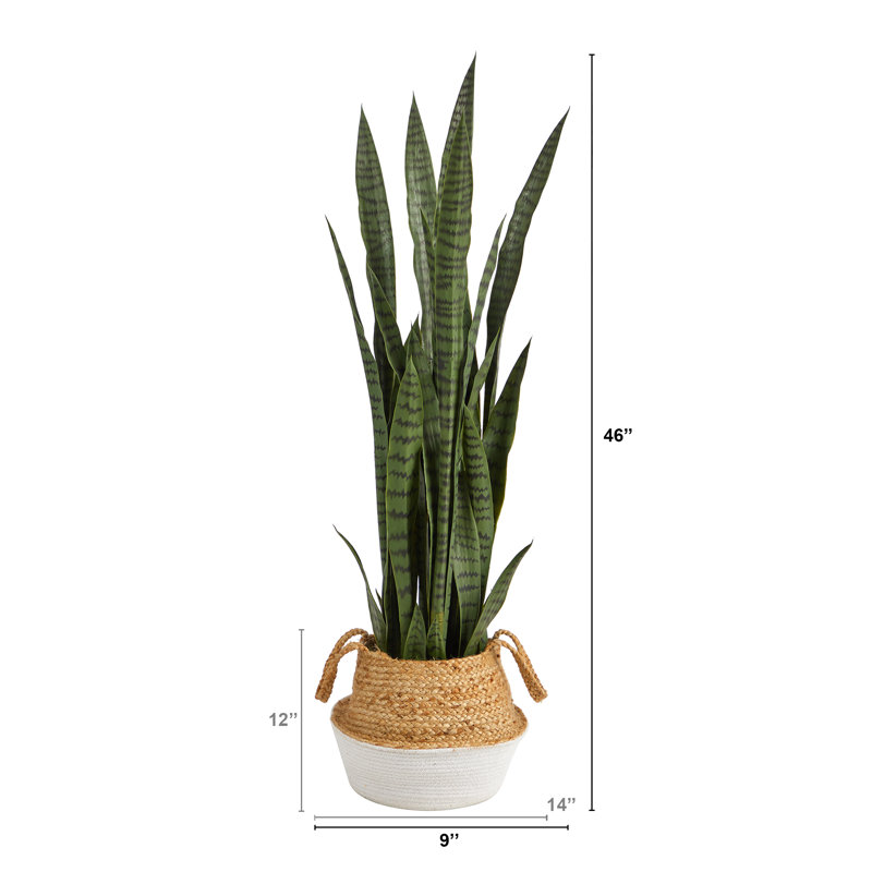 Plante artificielle 46 po en pot, Blanc