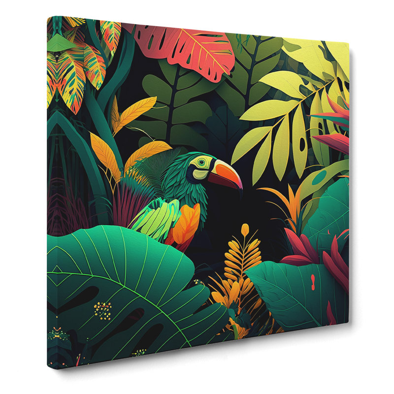 Jungle Graphic - No Frame Print, 35cm H x 35cm W x 3cm D