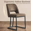 Ensemble de 2 chaises d'appoint rembourrées modernes en similicuir avec cadre en métal pour la cuisine et la salle à manger, ensemble de 2-1949216807