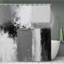 Rideaux de douche monochromes à texture abstraite pour salle de bain, 71 po x 71 po-444320944