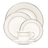 Lenox Opal Innocence Stripe Bone China 5 Piece Place Setting, Service for 1