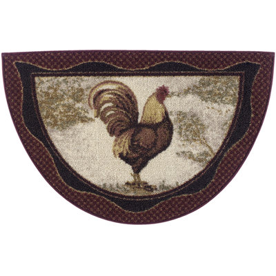 Antigo Rooster Water Resistant Non-Skid Kitchen Mat