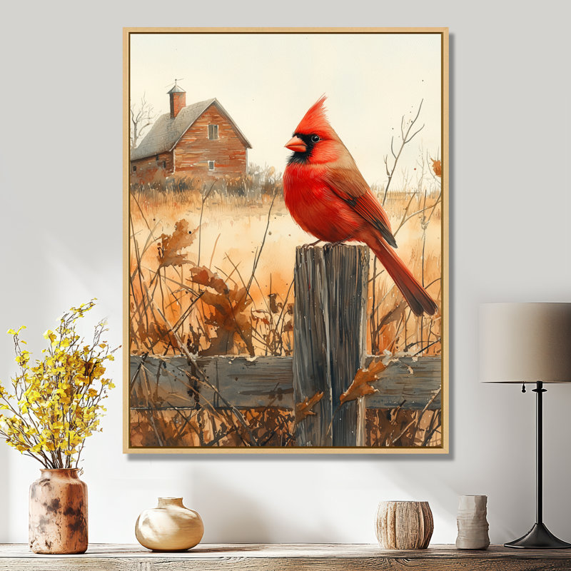 Lanford - Animals Canvas Wall Art, H 32 po x l 24 po, Impression encadrée flottante, Crème, crème