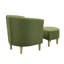 Upholstered 27" Wide Barrel Chair with Ottoman-203763087