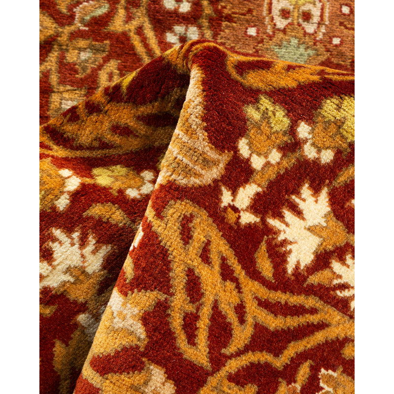 Classic One-of-a-Kind 3'2" X 12'7" Hand Knotted Area Rug