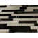 Ebony Random Sized Glass & Marble Linear Mosaic Tile