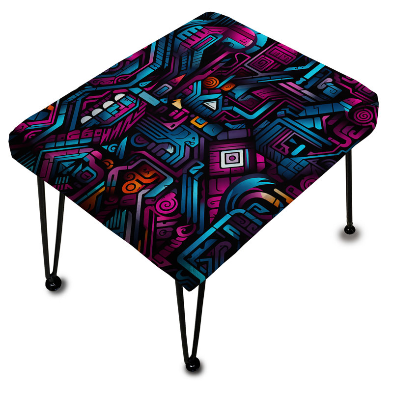 Poupart Techno Tribal Fusion - Repose-pieds rectangulaire géométrique