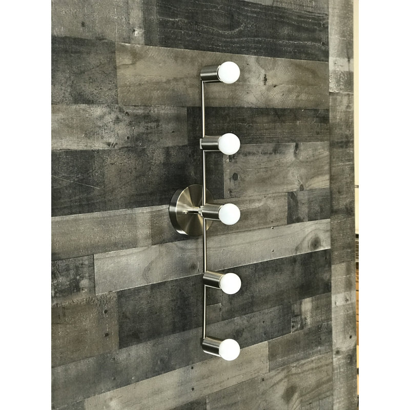 Applique murale de salle de bain Aldwyche, Nickel brossé