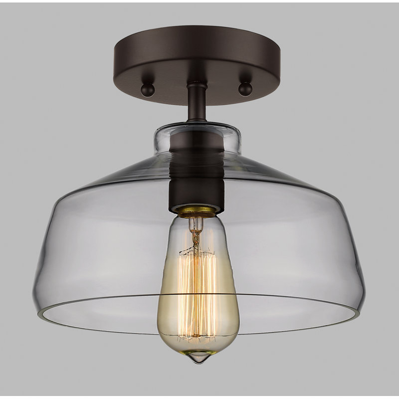 Holbeach Glass Semi Flush Mount