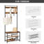 27.6 " Wide Hall Tree with Shoe Storage and Shelves-1694382318