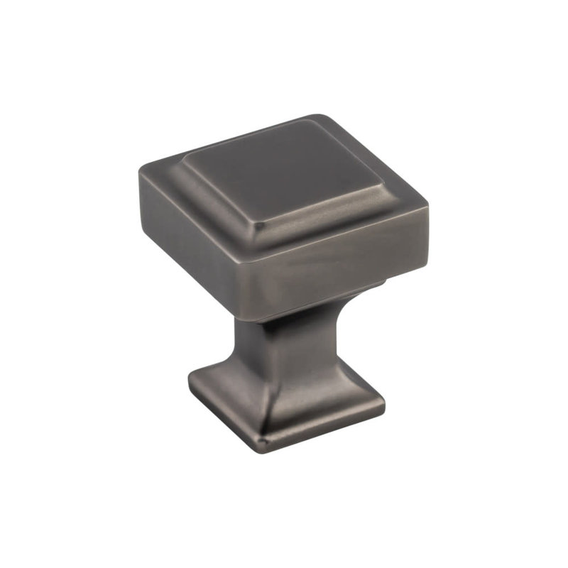 Ascendra Square Knob, 1" Length, Ash Gray