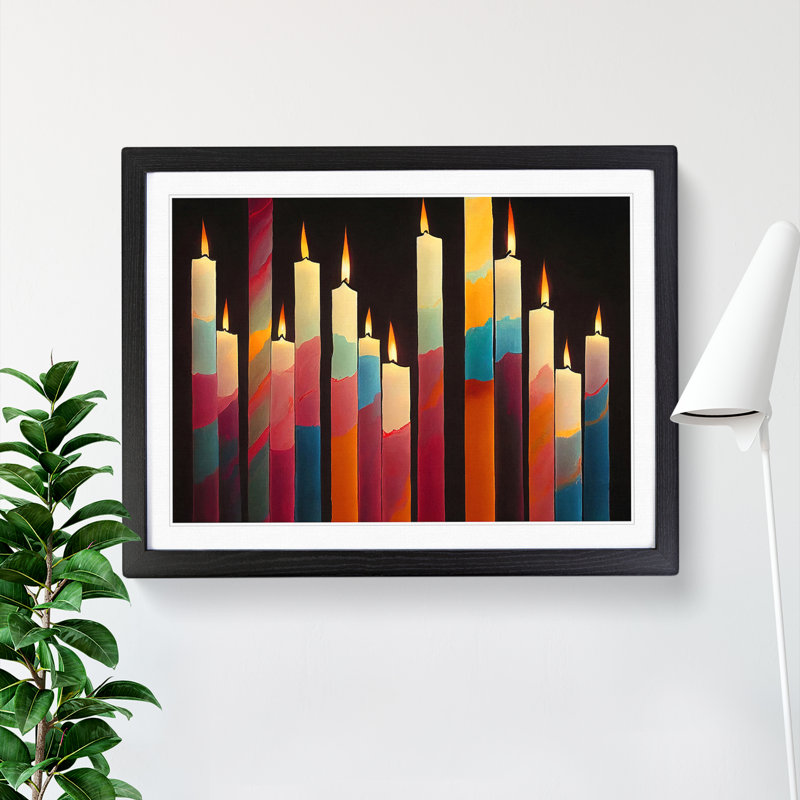 Candle Art Vol.3 - Framed Print, Black, 25cm H x 34cm W x 2cm D
