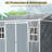 Resin Outdoor Storage Shed Waterproof Shed with Floor & Two Windows & Lockable Door, Tool Shed for Garden, Patio, Backyard-113876318-113876319