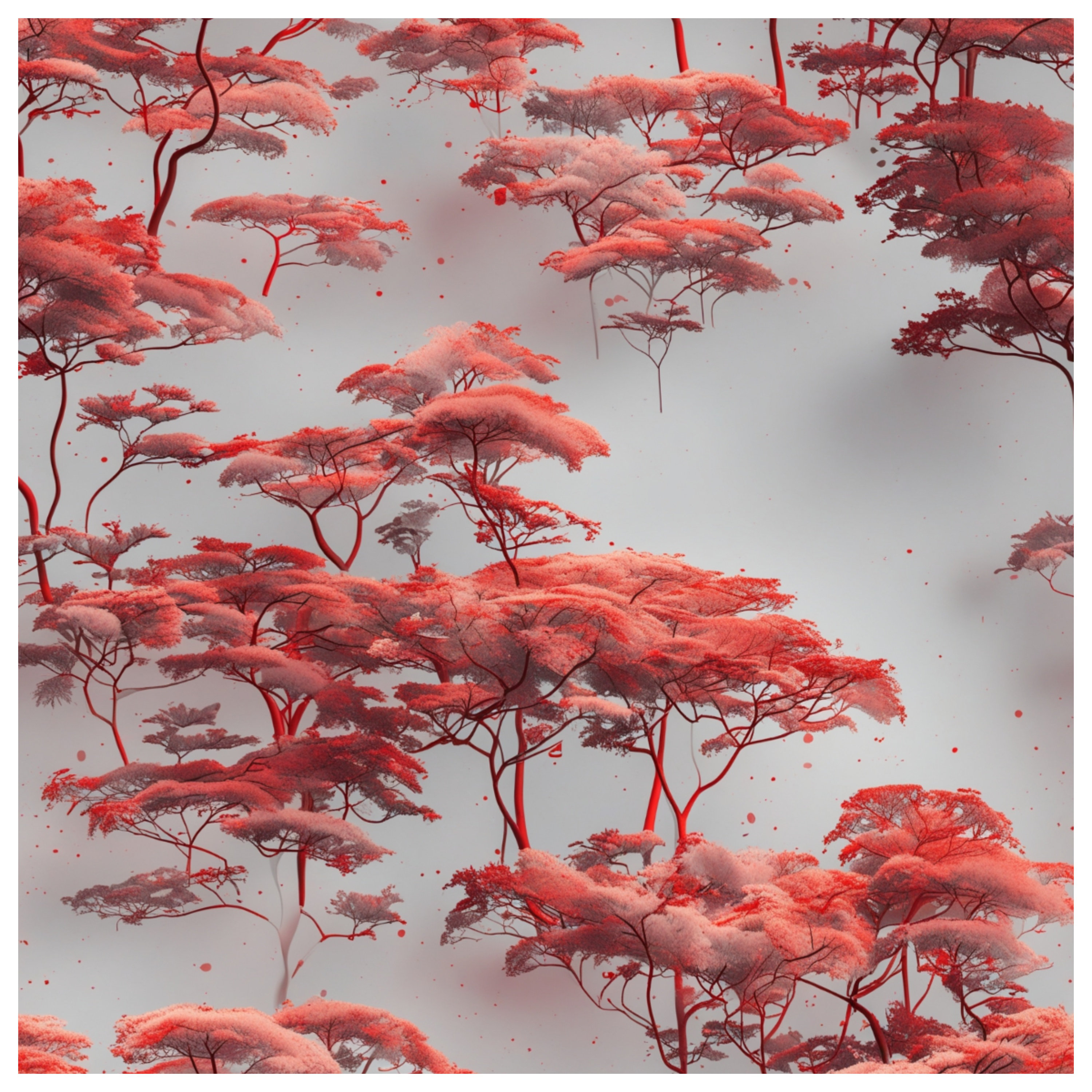 Red Barrel Studio Red Canopy Trees Canvas Gallery Wrap in Many Sizes ...