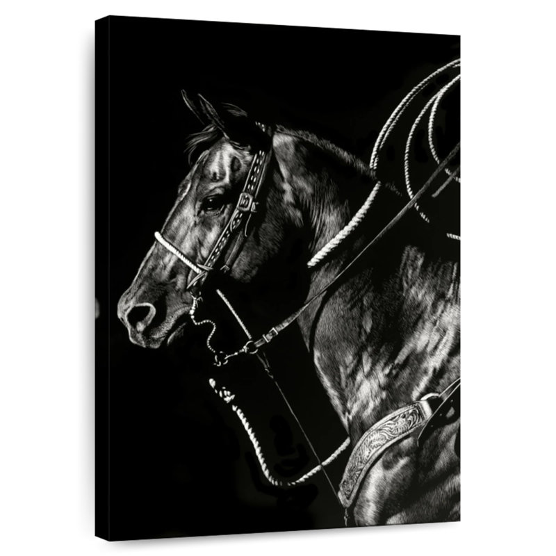 Brampt Scratchboard Rodeo V, H 24 po x l 16 po