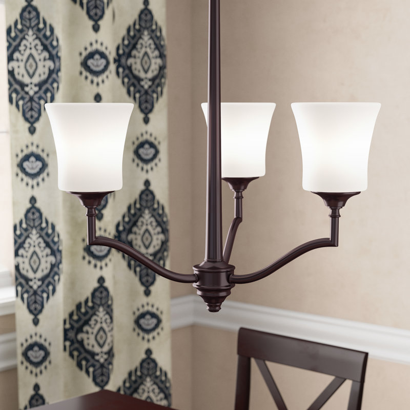 Lustre classique/traditionnel ombré 3 lumières Farnborough, Bronze huilé